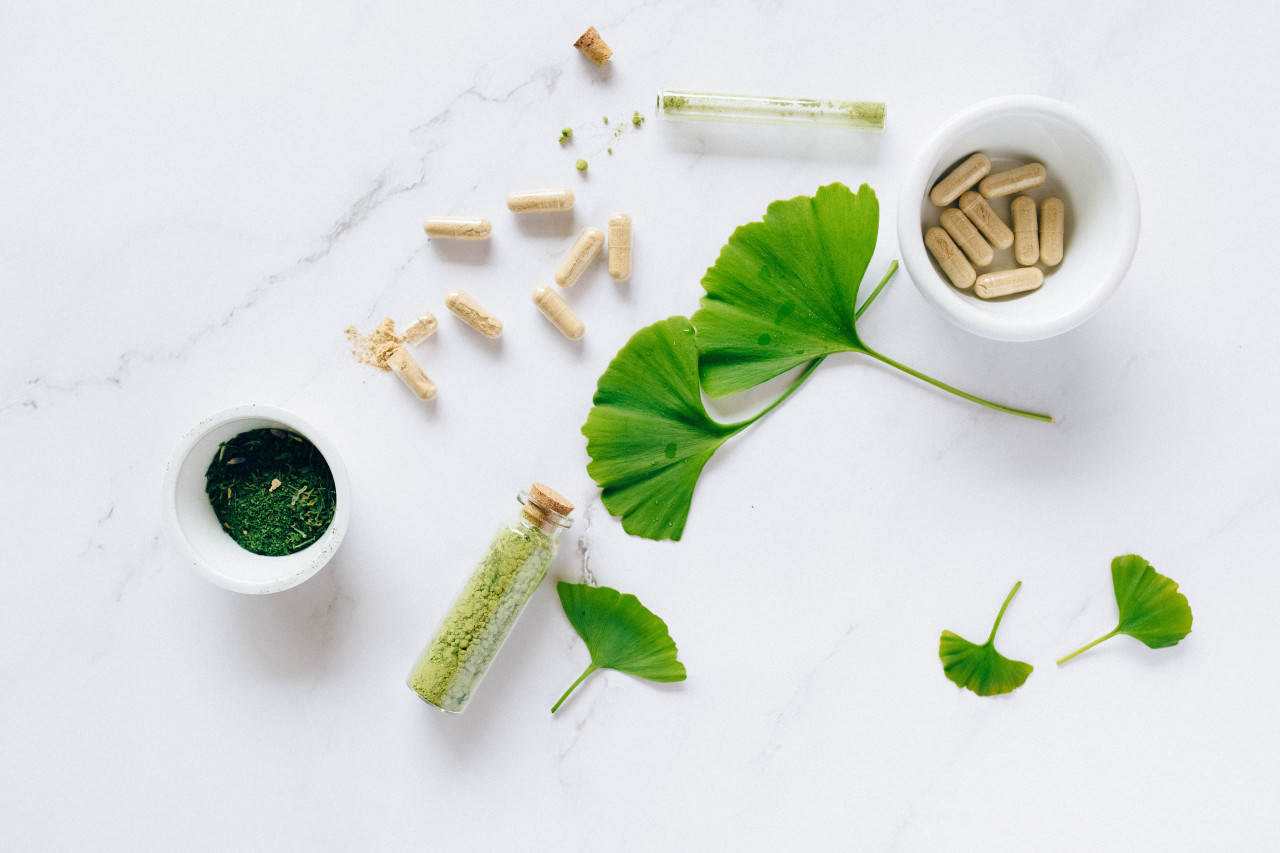 various dried herbs and plant for traditional chinese medicine